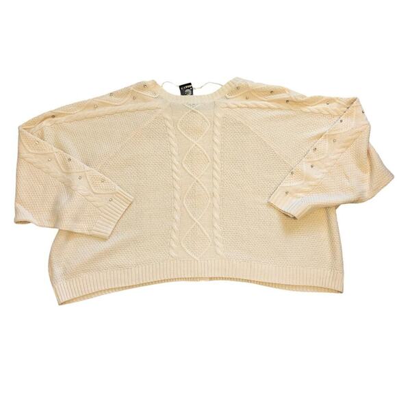 NWT Torrid Women’s Cardigan Sz 6x Cream Jewels Festive Winter Holiday - Picture 5 of 7